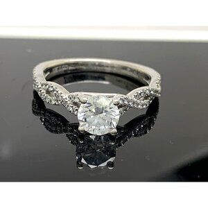 Unique Moments Engagement Ring Lab Grown 1.00ctw Diamond 10k White Gold Size 6